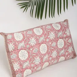 fabindia home Fabindia Pink Varda Cotton Printed Bedsheet image 1