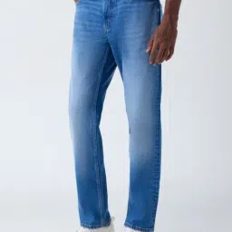 WES Casuals by Westside Blue Faded Relaxed-Fit Mid-Rise Jeans-image-76
