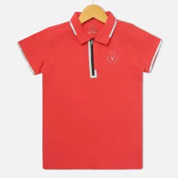 Allen Solly Junior Red Solid T-Shirt image 1