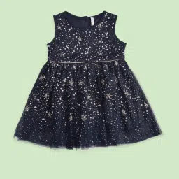 Pantaloons Junior Kids Navy Embellished Dress image 1