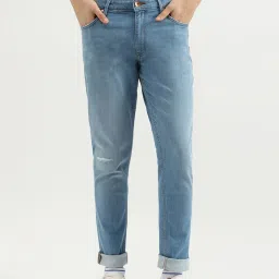 United Colors Of Benetton Blue Slim Fit Distressed Jeans image 1