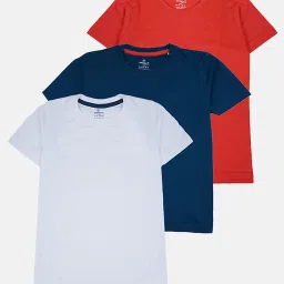 Kiddopanti Boys Multicolor Solid T-Shirt (Pack Of 3) image 1