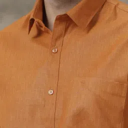 Ramraj Orange Cotton PolyCotton Regular Fit Shirts image 4