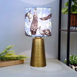 Homesake Multicolor Metal Modern Table Lamp with Shade image 1