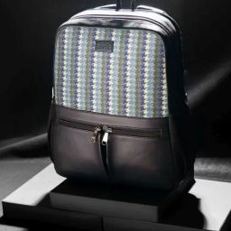 Zouk Office Bombay Houndstooth Multicolor Jute Printed Laptop Backpack - 16.6 Ltrs-picture-41