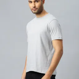 Don Vino Grey Regular Fit Crew T-Shirt image 3