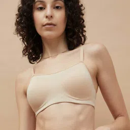 Ginger by Lifestyle Beige Cotton Full Coverage Bra image 1