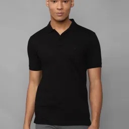 Allen Solly Black Cotton Regular Fit Polo T-Shirt image 1
