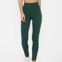 Forever 21 Green Slim Fit Leggings-image-98
