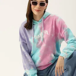Harvard Tie And Dye Printed Pure Cotton Hooded Sweatshirt-picture-39