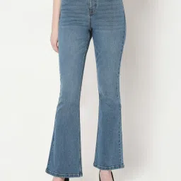 Vero Moda Light Blue Flared Fit High Rise Bootcut Jeans image 1