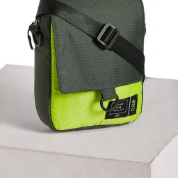 Ajile by Pantaloons Green Color Block Medium Cross Body Bag image 1