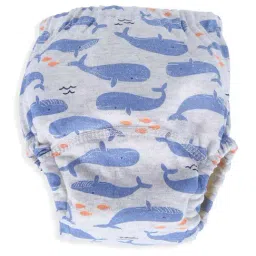 Baby Moo Kids Grey & Blue Dolphin Show Reusable Cloth Training Pants Diaper Panty-picture-15