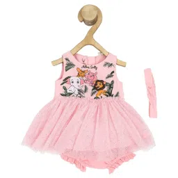 Allen Solly Junior Pink Printed 1 Frock image 1