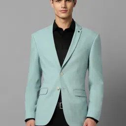 Allen Solly Sea Blue Slim Fit Blazer image 1