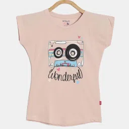 Dixcy Slimz Kids Cream Cotton Printed T-Shirt image 1