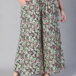 Oxolloxo Multicolor Floral Print Regular Fit Mid Rise Palazzos image 1