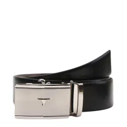 BULCHEE Black & Tan Leather Reversible Belt for Men image 1