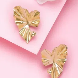 Karatcart Gold Plated Heart Shape Studs image 1
