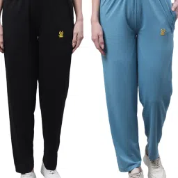 Vimal Jonney Grey & Blue Cotton Track Pants - Pack Of 2 image 1