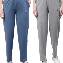 Vimal Jonney Blue & Grey Cotton Track Pants - Pack Of 2 image 1
