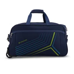 Harissons Blue & Green Printed Large Duffel Trolley Bag - 20 inch image 1