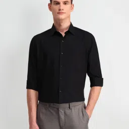 Arrow Black Cotton Regular Fit Shirt image 1