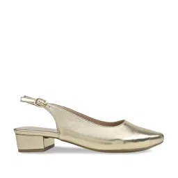 Rocia by Regal Women's Gold Back Strap Sandals image 1