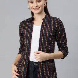 Cottinfab Black Striped Shrug image 1