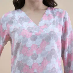 Powersutra Pink Regular Fit Printed Top image 4