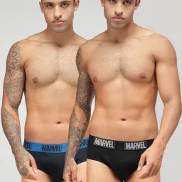 Zoiro Black & Navy Regular Fit Briefs - Pack Of 2 image 1