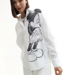 Only White & Black Printed Shirt image 1