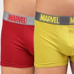 Zoiro Chinese Red & Castle Rock Regular Fit Trunks - Pack Of 2 image 1