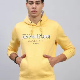 Monte Carlo Yellow Regular Printed Hooded Sweatshirt image 1