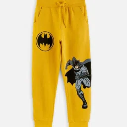 Nap Chief Unisex Yellow Cotton Character Based Batman Track Bottoms & Joggers image 1