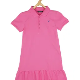 Allen Solly Junior Pink Solid Frock image 1