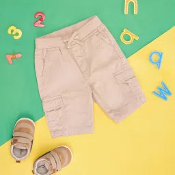 Pantaloons Baby Kids Beige Cotton Regular Fit Shorts image 1