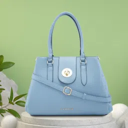 Caprese Faux leather Powder Blue Women Stachel Handbag image 1