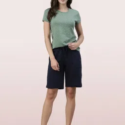 Enamor Green Printed T-Shirt image 4