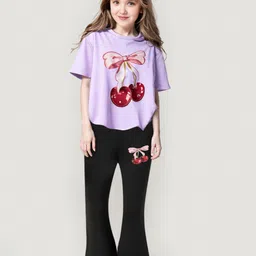 INCLUD Girls Printed T-shirt with Trousers-picture-29