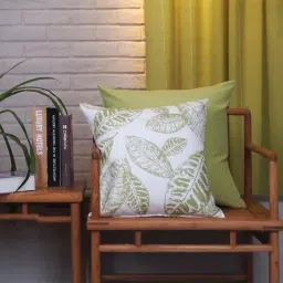 MODERN HOMES Green Cotton Cushion Covers - Set of 6 image 2