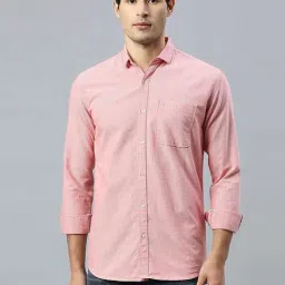 HJ HASASI Pink Slim Fit Cotton Shirt-picture-43
