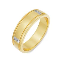 EMORI Yellow Gold Classic Emerald Men's Diamond Ring-picture-29