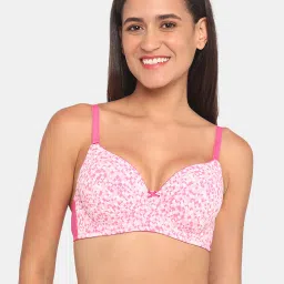 Zivame Pink Under-wired Padded T-Shirt Bra image 1