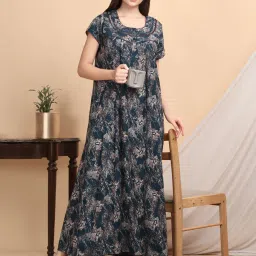 Sweet Dreams Multicolor Cotton Printed Nighty image 1