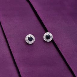 Kai Jewel Sterling Silver Minimalistic White and Black Timeless Circular Earrings for Women-picture-18