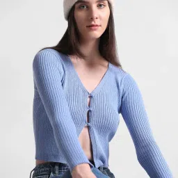 Only Blue Regular Fit Cardigan image 1