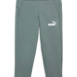 Puma Kids Essential Eucalyptus Green Cotton Logo Trackpants image 1