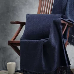 Maspar Colorart Blaize Dark Blue Cotton 200 TC 256 GSM Cushion Cover image 1