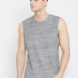 Hypernation Men Grey Solid Round Neck Pure Cotton T-shirt-picture-24